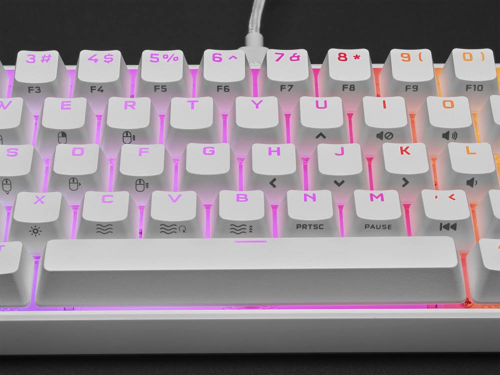 60% Mechanical Gaming Keyboard - Cherry MX Speed - White T148443