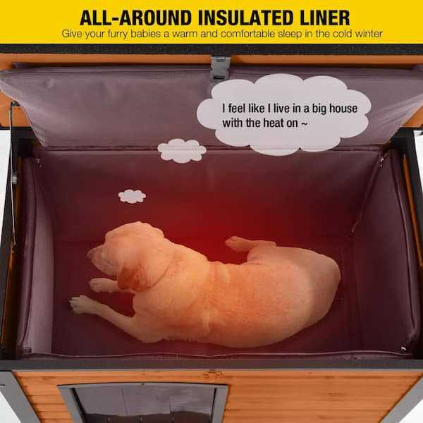 Insulated Outdoor Dog House with Liner Inside J5746
