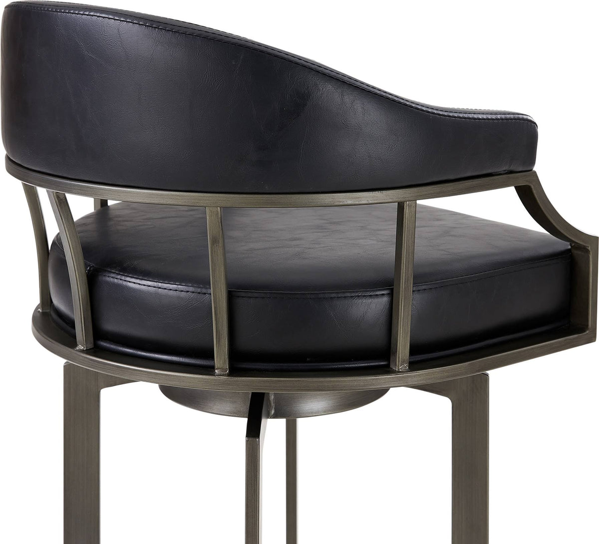 Swivel Bar Stool with Faux Leather Seat L822138