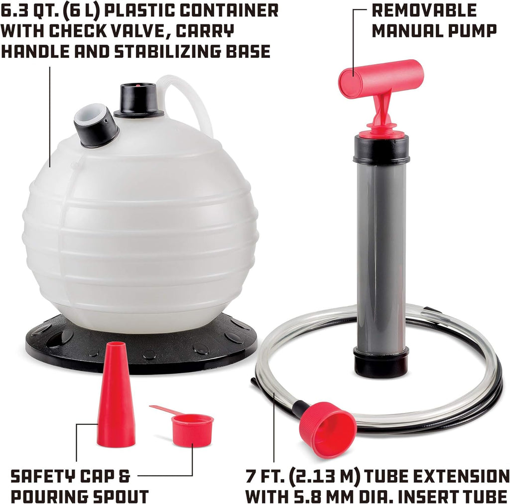 Oil Fluid Extractor 6.3 Quart Capacity Pack of 2 C857