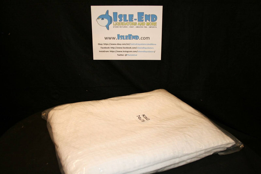 2.5-inch Serene Foam Mattress Topper, King, White L191246
