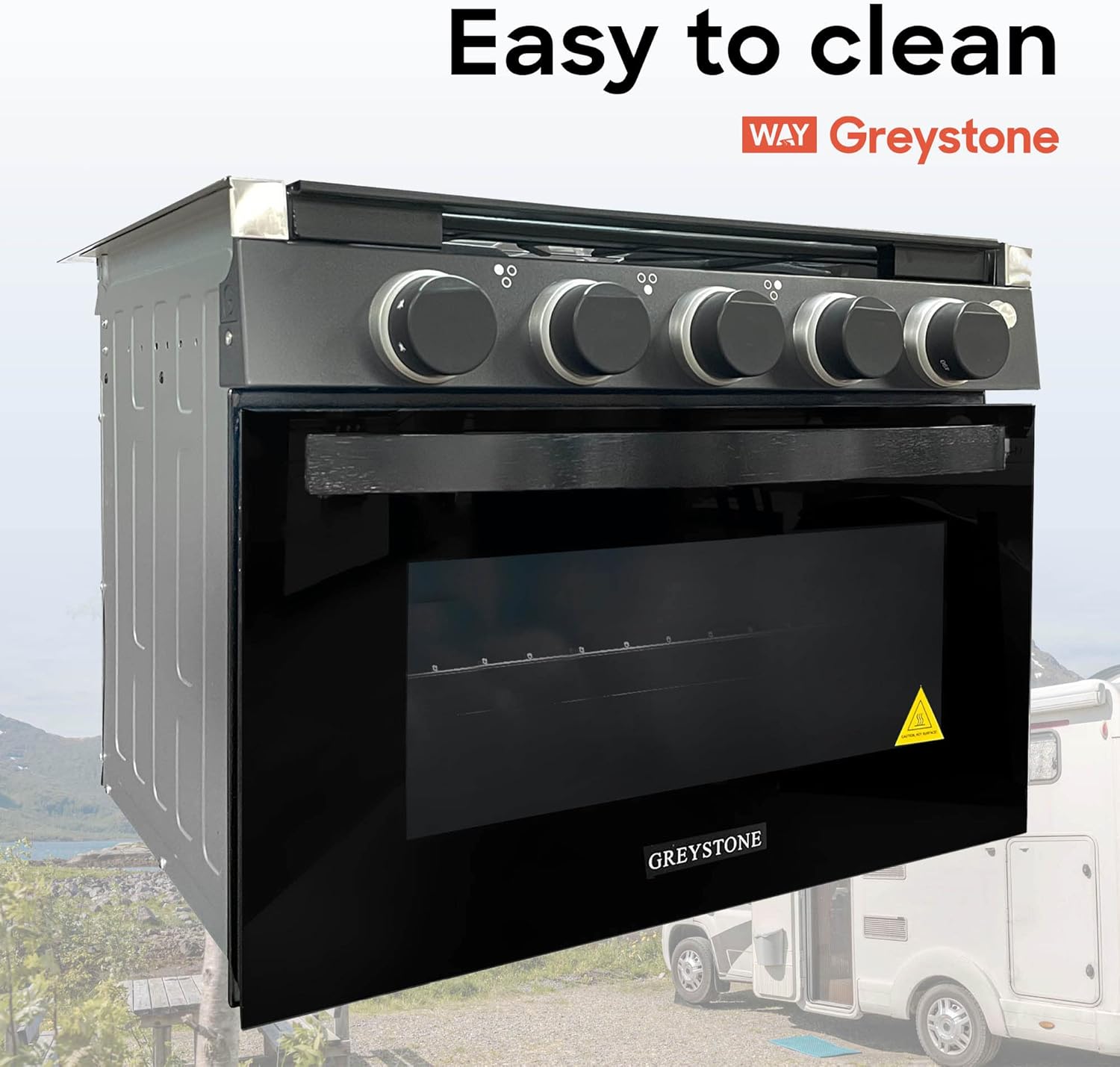 21 Inch RV Gas Range, Stove and Oven Combo, 12 Volt, 3 Burners W304
