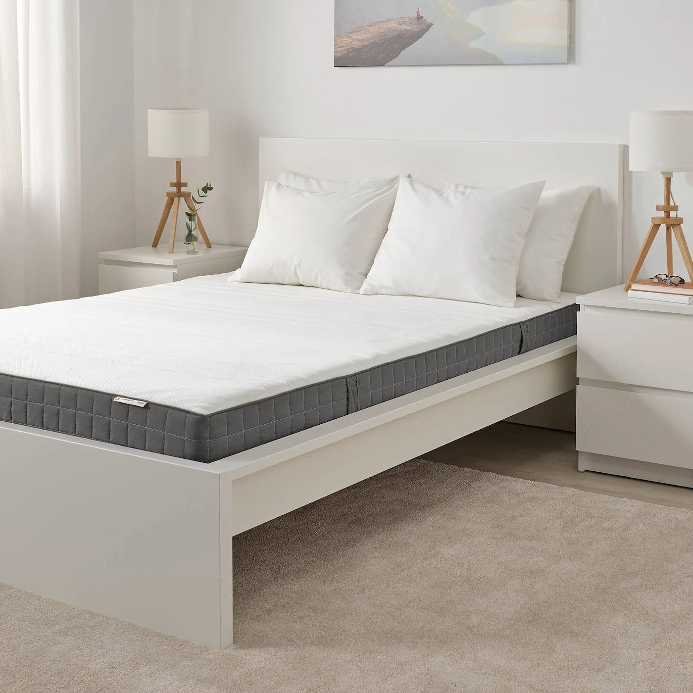 Foam Mattress, Firm, Dark Gray, Full Q58222