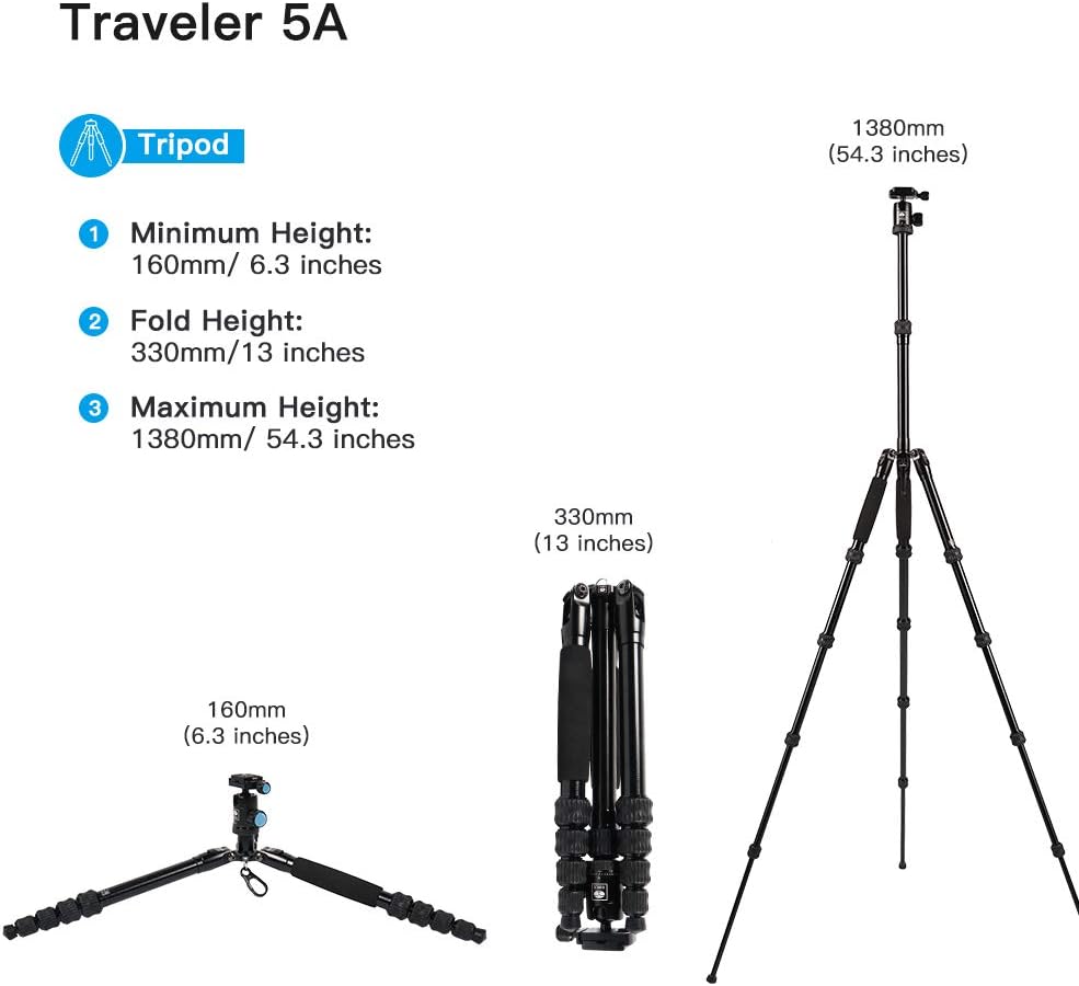 Compact Traveler Tripod with 360° Panorama Ball Head C895