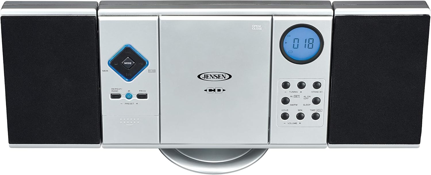Wall Mountable Vertical Loading CD Music System with AM/FM Stereo and Speakers, Pack of 2 S626