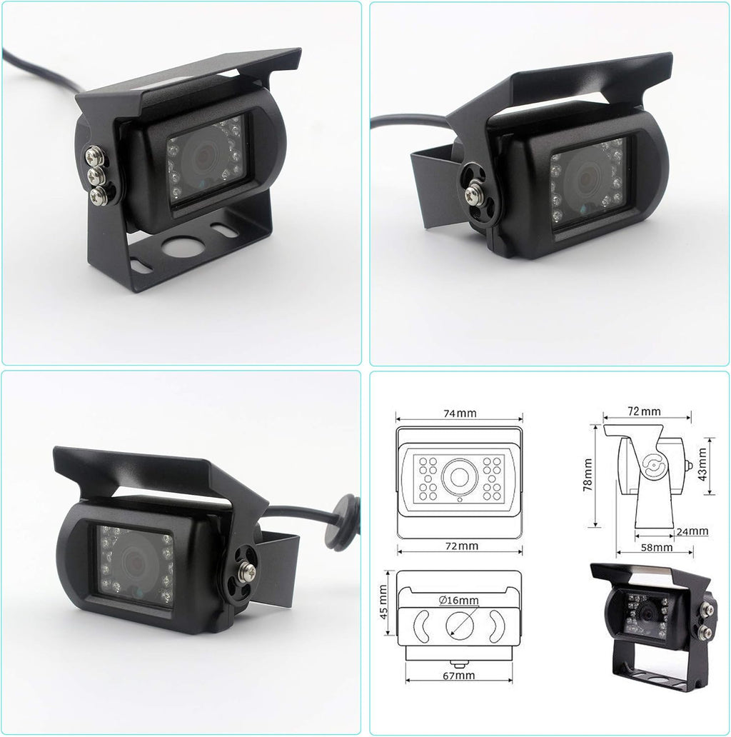 9 inch Backup Camera System with Quad Split Screen Monitor and DVR K82007
