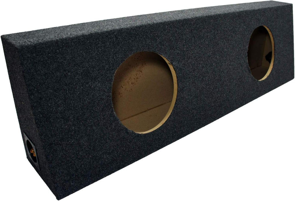 Dual 10" Subwoofer Regular Standard Cab Truck Sub Box Enclosure 5/8" MDF - Gray