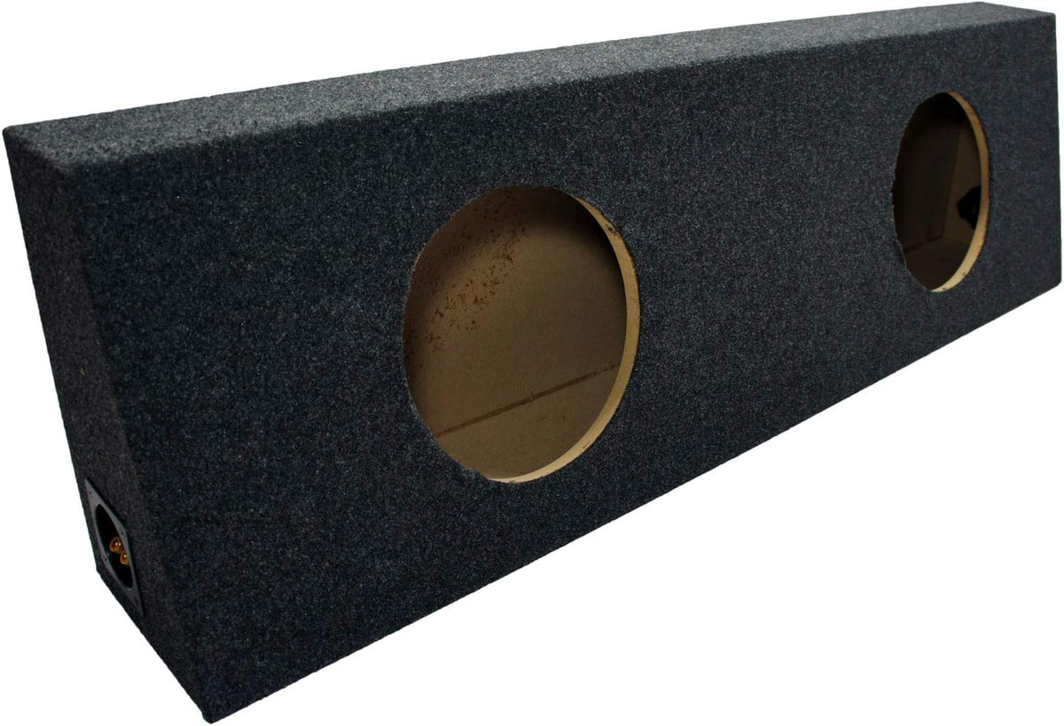 Dual 10" Subwoofer Regular Standard Cab Truck Sub Box Enclosure 5/8" MDF - Gray