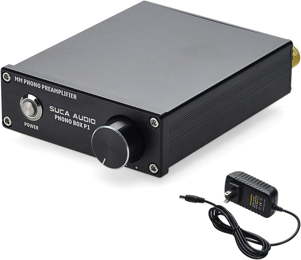 SUCA-AUDIO Phono Turntable Preamp,Mini Phono Preamp Hi-Fi RIAA MM Turntable Pre Amp Low Noise with RCA Input & Output - Compatible with LP Vinyl Recorder Players Pack of 2