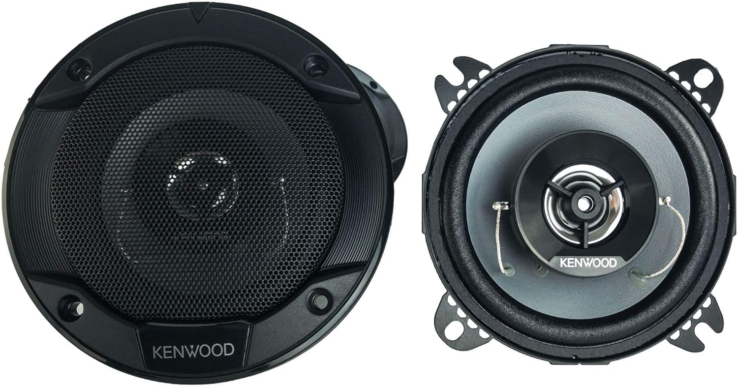 Kenwood KFC-1066S 220 Watt 4-Inch Coaxial 2 Way Stereo Car Audio Speaker (1 Set) Pack of 2