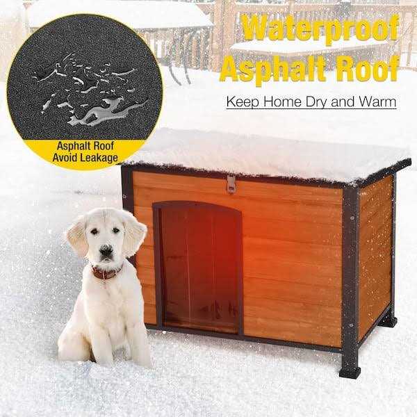 Insulated Outdoor Dog House with Liner Inside J5746