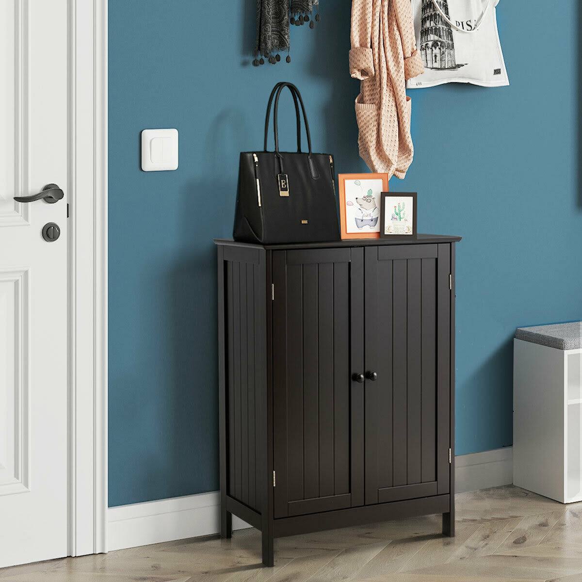 Bathroom Floor Storage Cabinet with Double Doors G1658