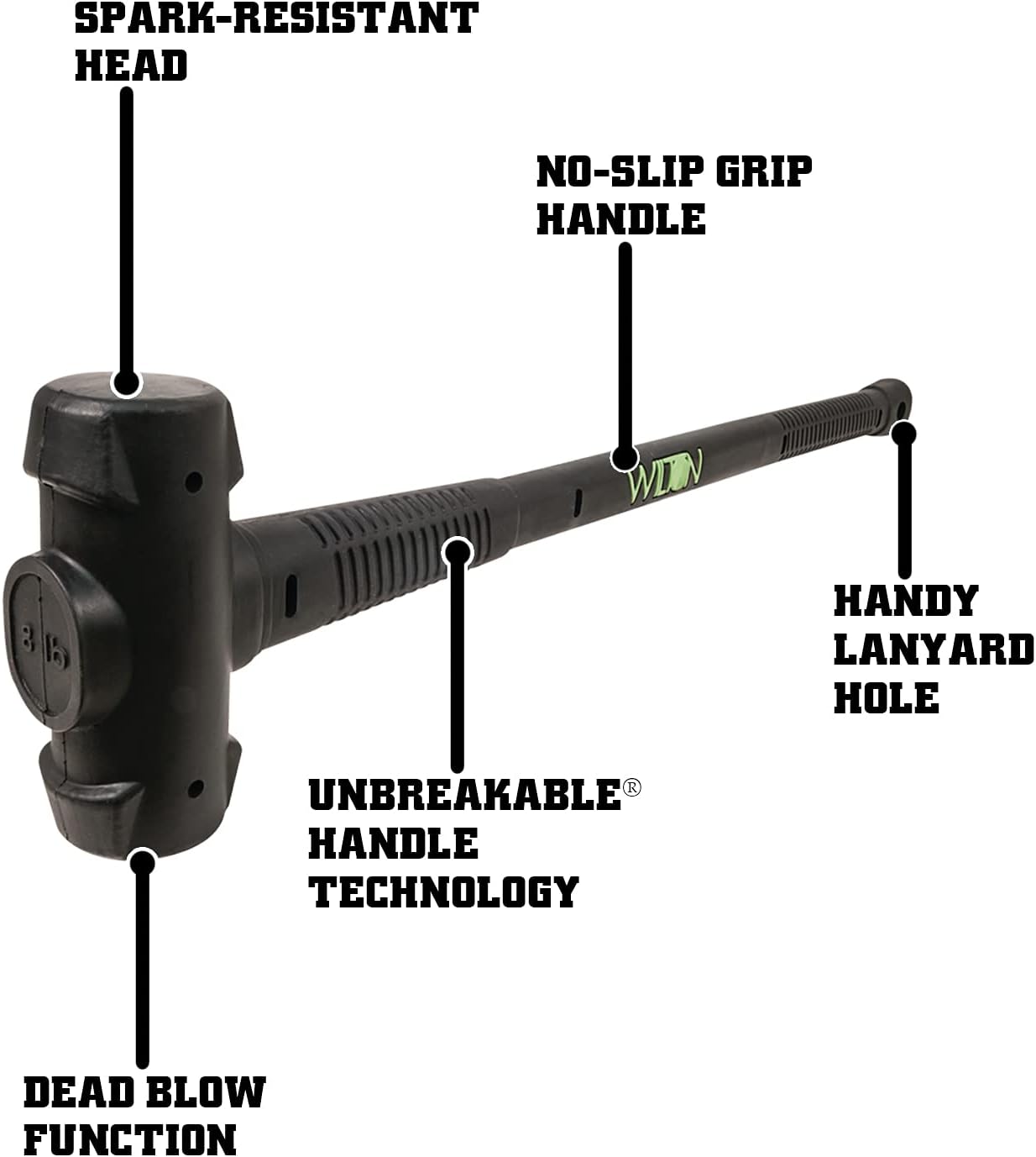 30" Dead-Blow Hammer, 8 Lb B771102