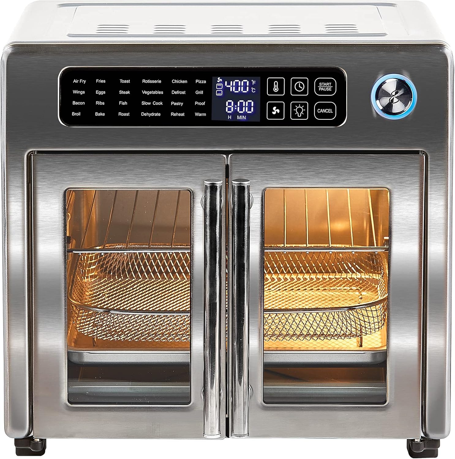 26 QT Extra Large Air Fryer Convection Toaster Oven with French Doors U60511
