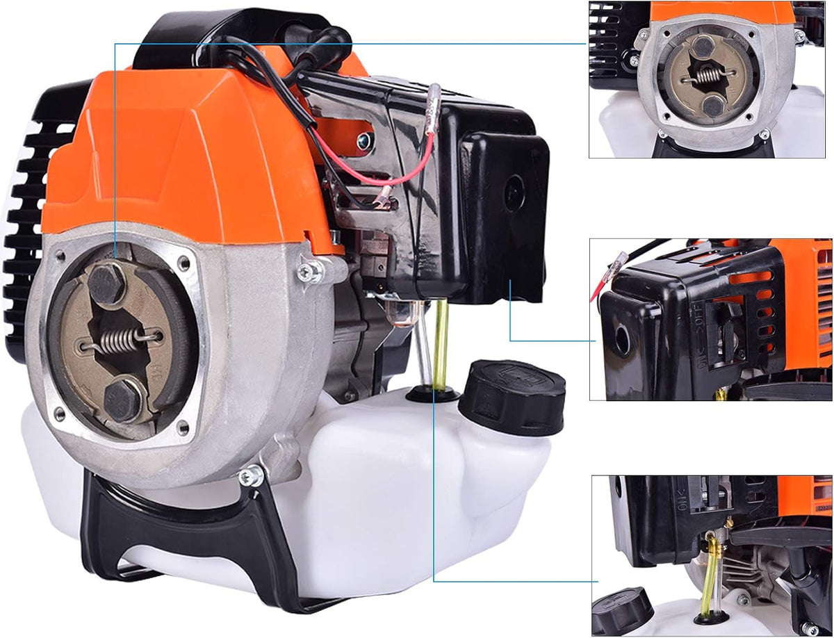 6 in 1 Gas Hedge Trimmer Brush Cutter Chainsaw Grass Pruner Q470283