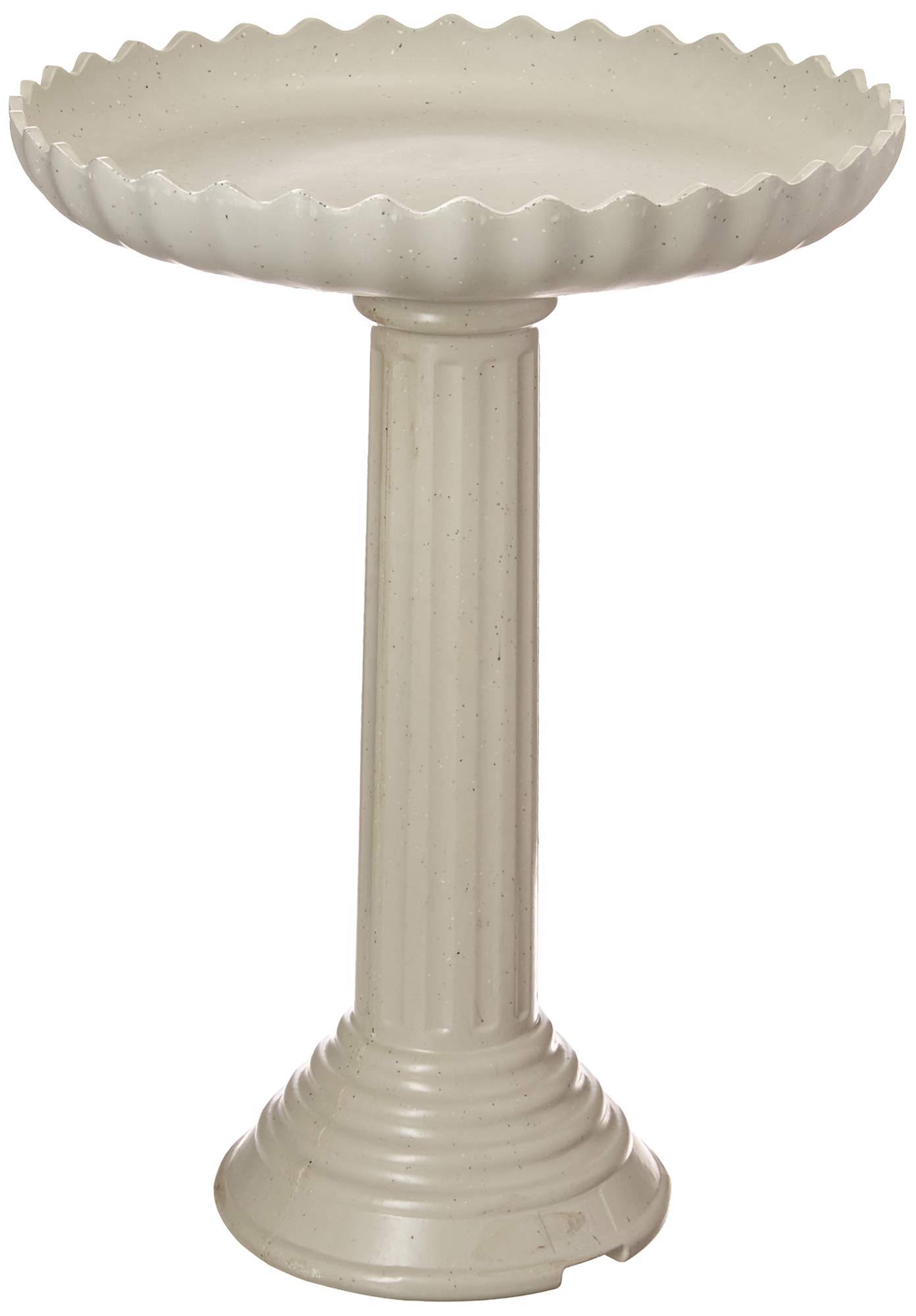 Scalloped Birdbath and Pedestal Combo F4767