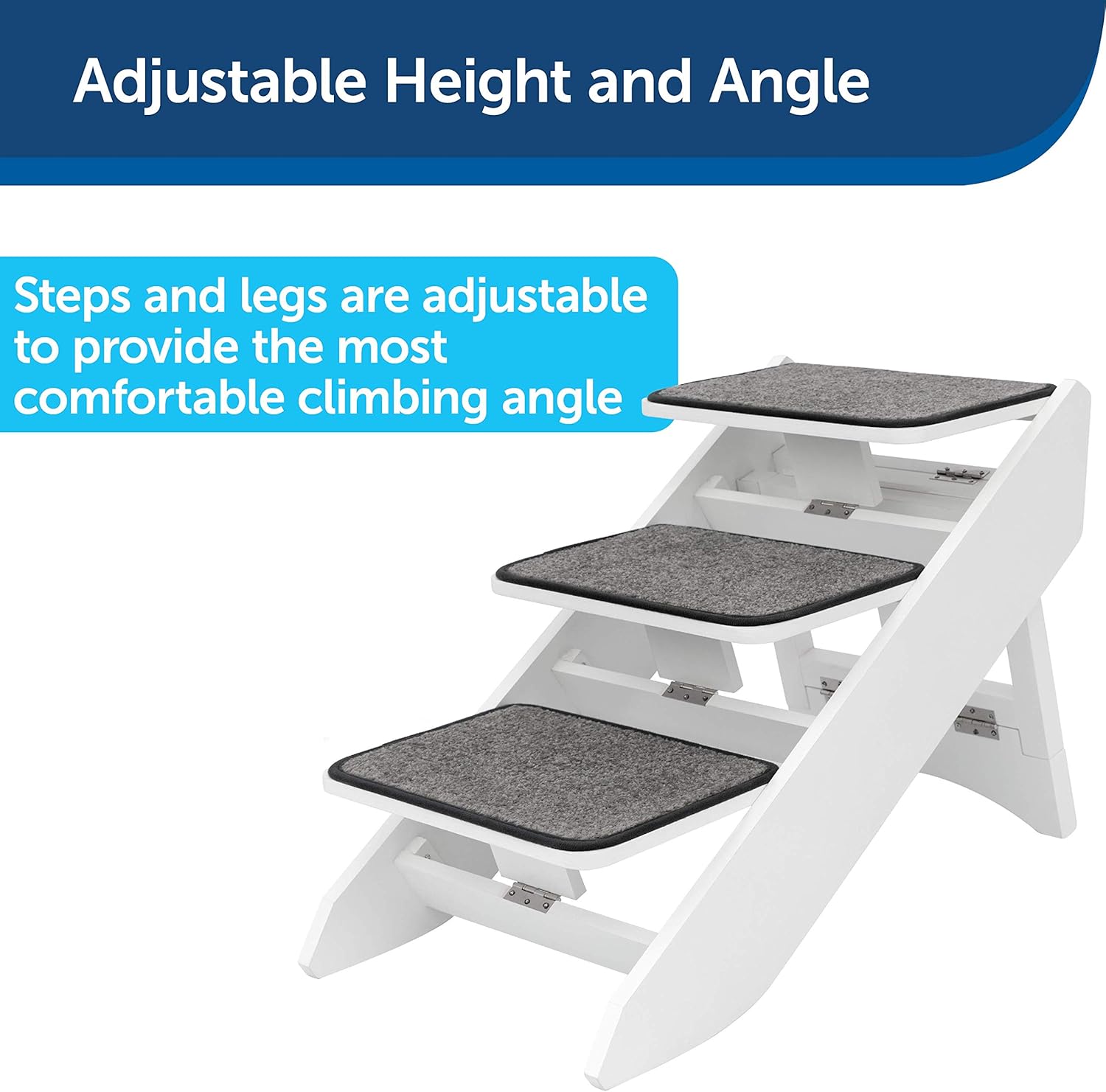 Pet Ramp with Stairs for Dogs and Cats, Foldable Nonslip Design P217