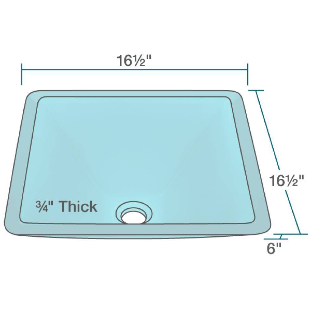16-1/2x22 Glass Vessel Bathroom Sink with Faucet G226