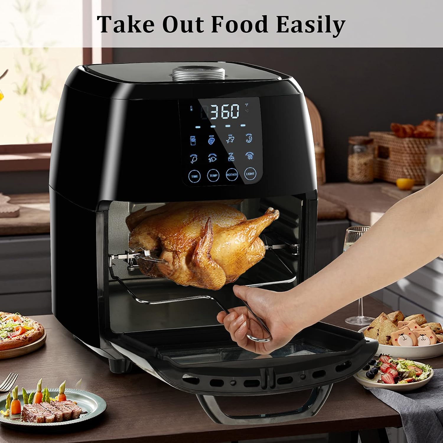 Air Fryer Oven with Rotisserie, 12.7-Quart, 1700W, Digital Touchscreen L5813