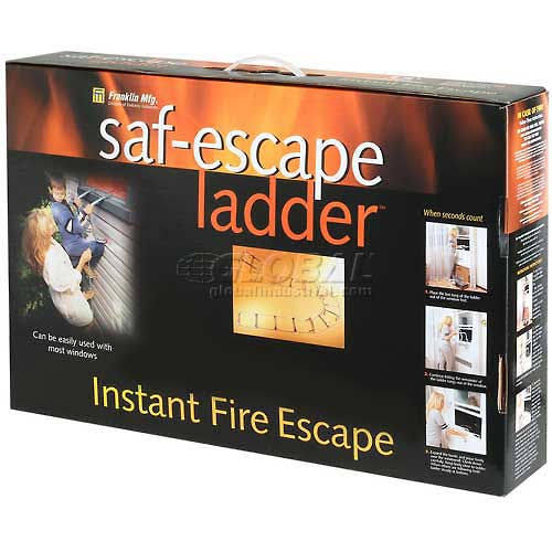 Portable Fire Escape Ladder 25 ft. for 18 in. Thick Wall E75193