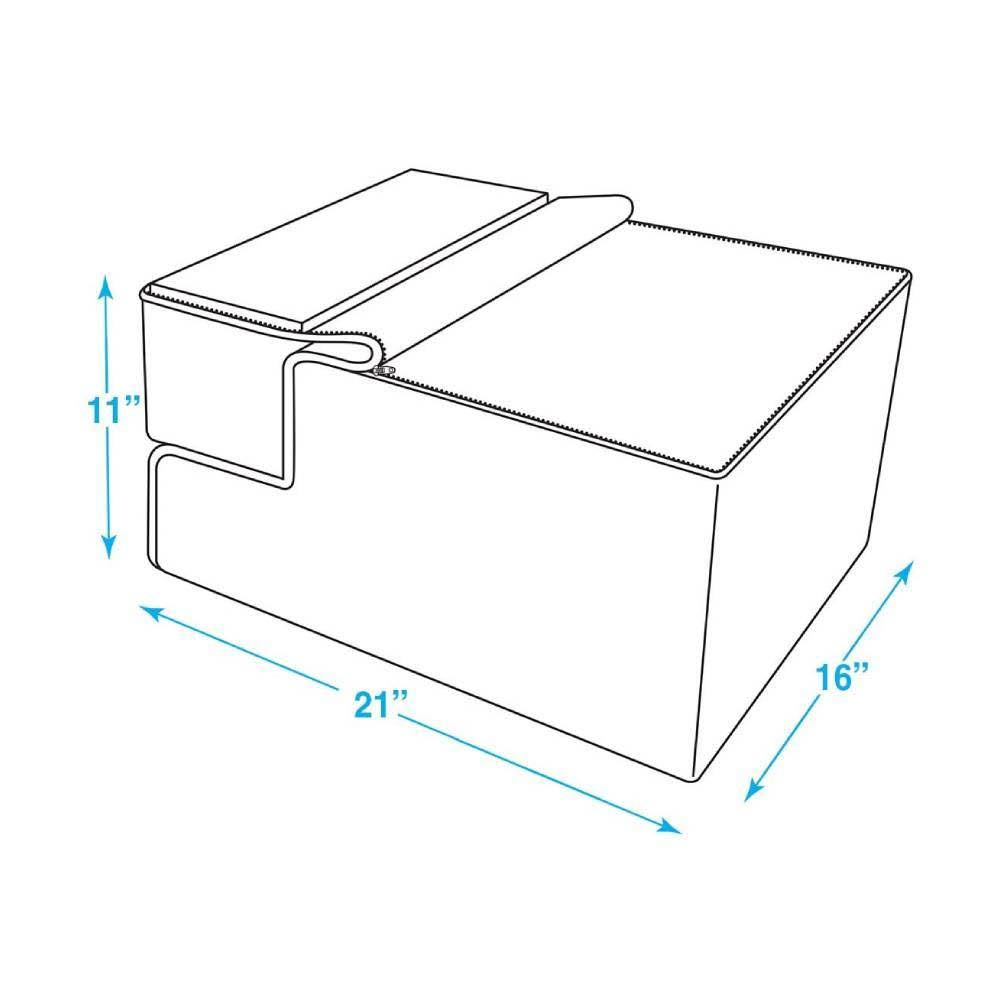 Linen & Foam Dog & Cat Stairs - 4-Step / Pale Teal H745