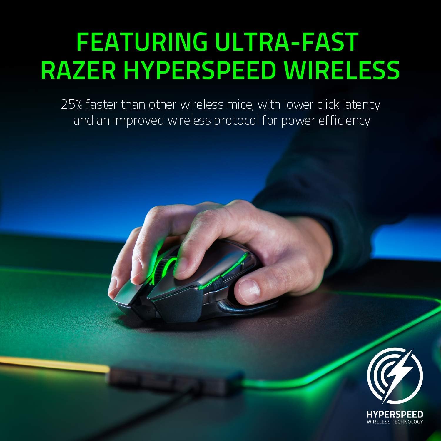 Wireless Gaming Mouse with 20K DPI Sensor, RGB Lighting, 11 Programmable Buttons, 2-Pack E919441