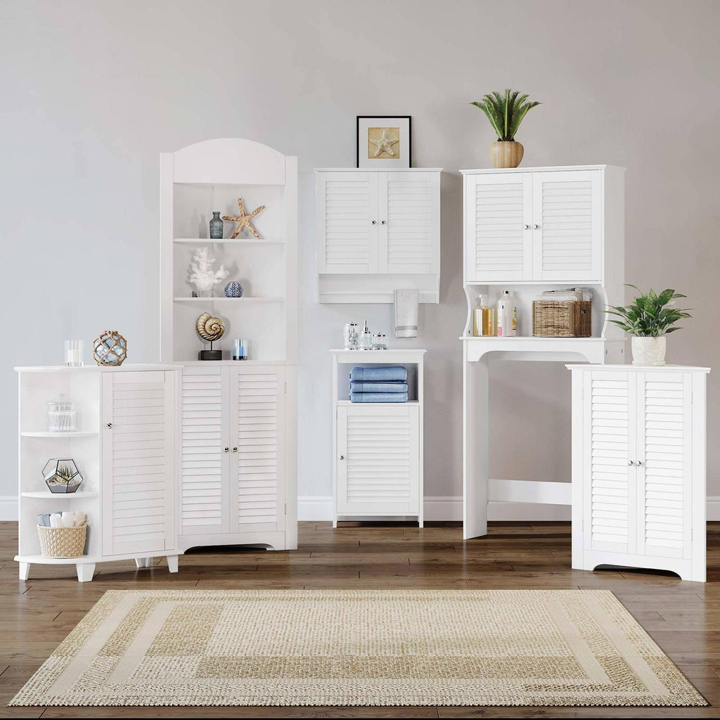 3-Shelf Corner Cabinet, White T55124