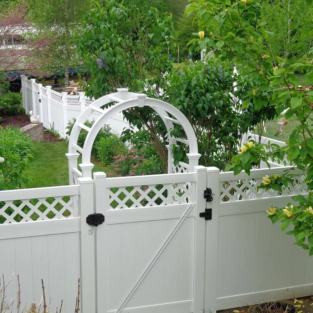 Vinyl Privacy Fence Panel Kit 6ft H x 8ft W White Y285