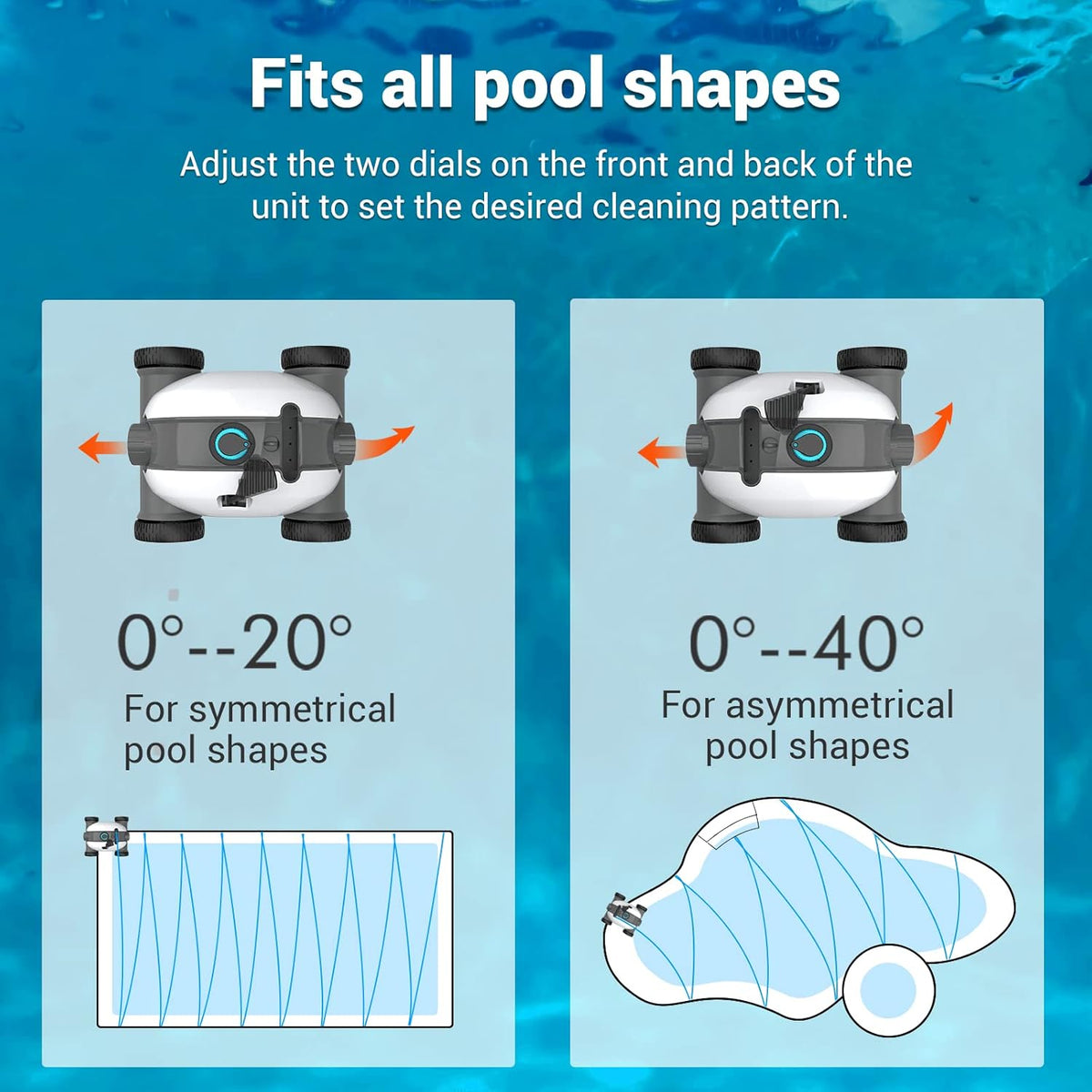Cordless Robotic Pool Cleaner with Dual-Drive Motors for Above and In-Ground Pools L75252