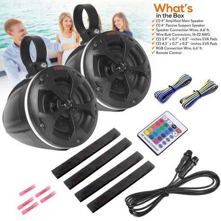Waterproof 2 Way 4 inch 800W Marine Tower Speakers C670