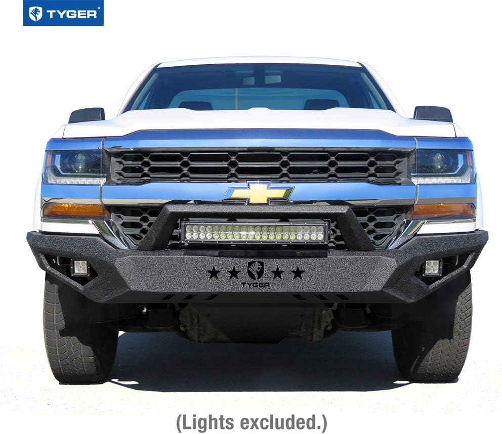 Front Bumper Kit Compatible with 2016-2018 Chevy Silverado 1500, Textured Black M1273