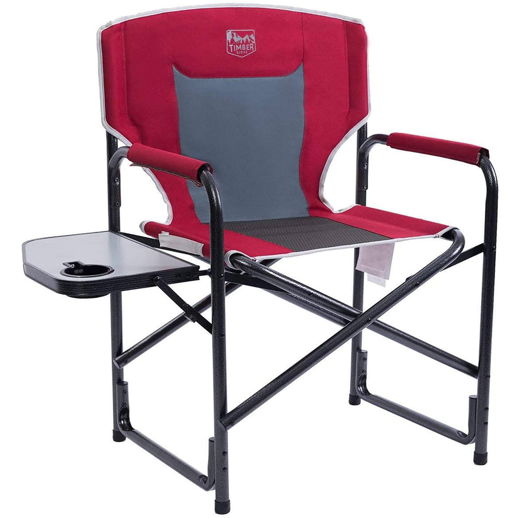 Timber Ridge Director&s Chair Folding Aluminum Camping Portable with Side Table