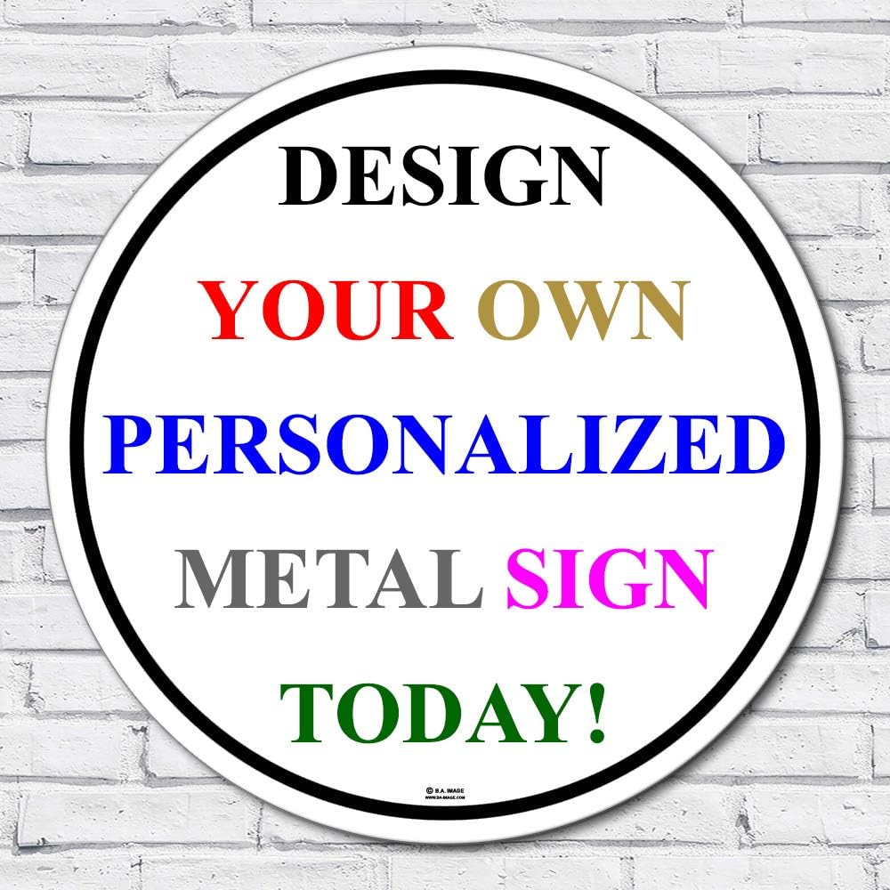 Custom Metal Sign Design Your Own Multiple Colors 9x12 Vertical Pack of 2 S693531