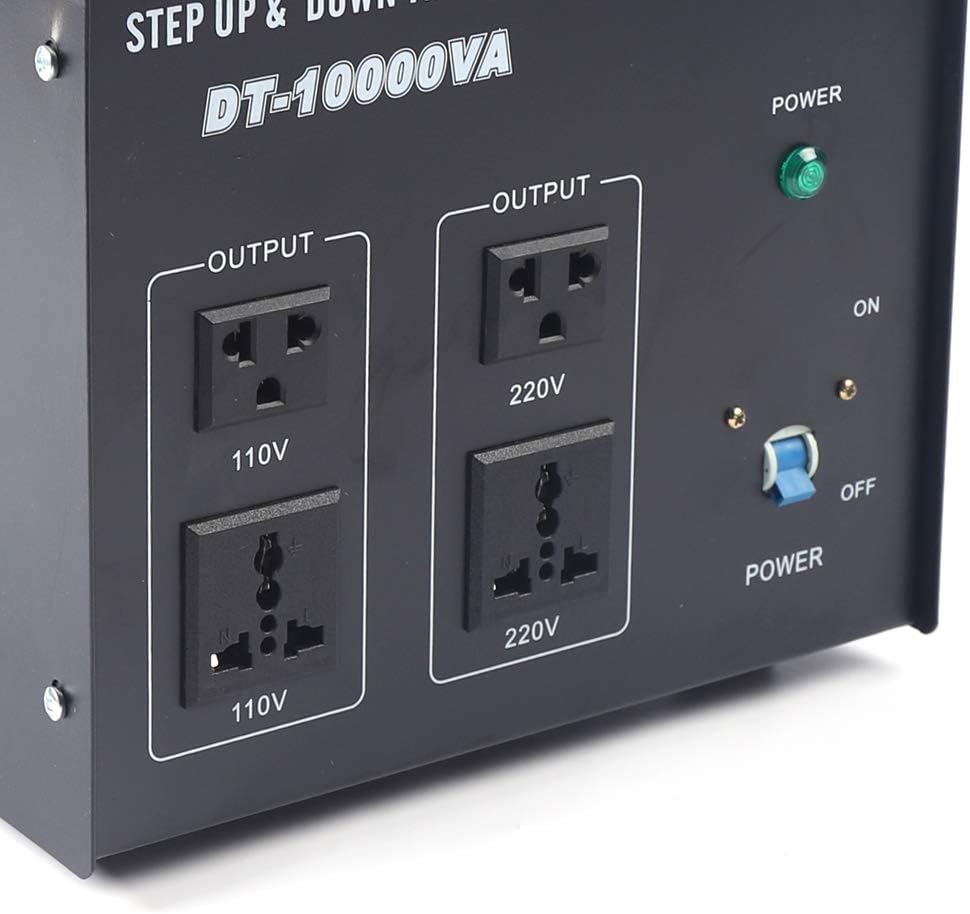 10000W Voltage Converter Step Up/Down 110V/220V with USB and 4 Outlets Y364531