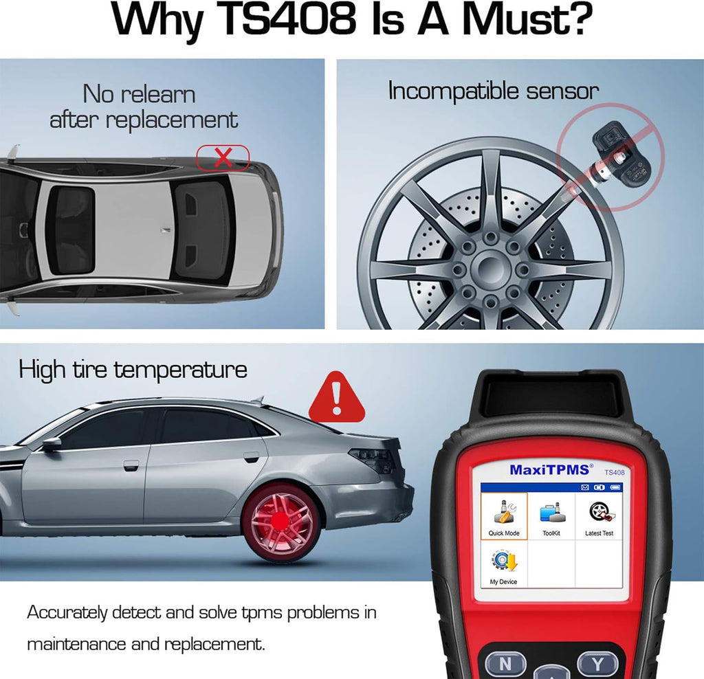 TPMS Relearn Tool with Sensor Activation and Key Fob Testing F910