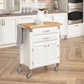 Home Styles Prep and Serve Kitchen Cart, White