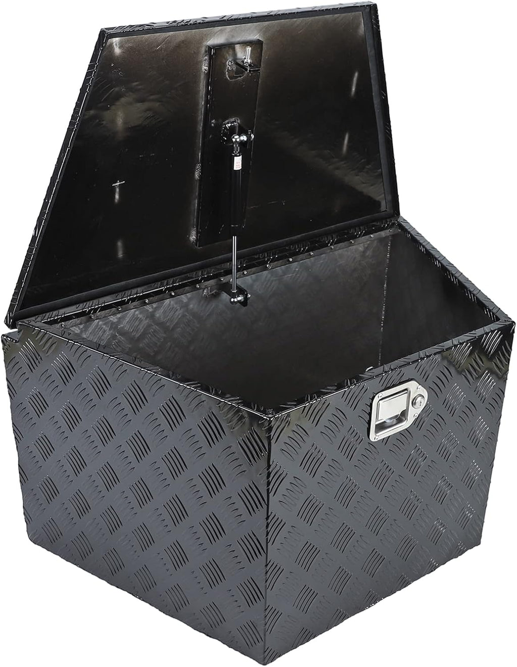 Black Aluminum Trailer Tongue Tool Box with Lock & Keys U439