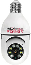 HEX662 Bulb WiFi Camera 360 Degree PTZ Panoramic IP Camera, 2.4GHz 1080P Smart Home Surveillance Cam with Motion Detection Alarm Night Vision Two Way Talk Indoor E27 Pack of 2