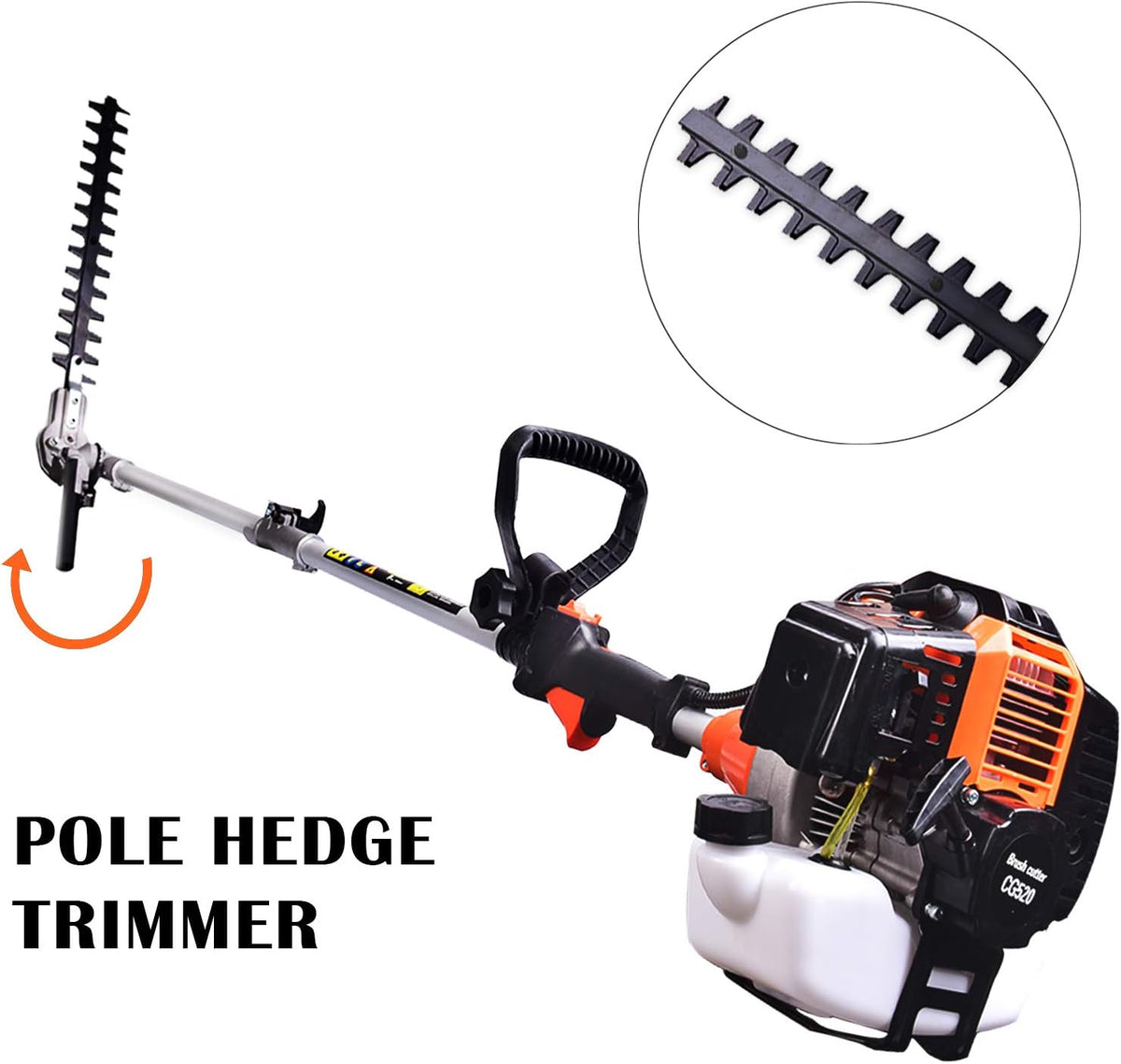6 in 1 Gas Hedge Trimmer Brush Cutter Chainsaw Grass Pruner Q470283