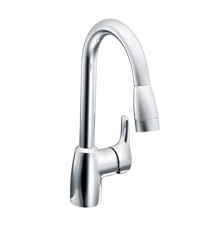One-Handle Pullout Kitchen Faucet, Classic Stainless E302703