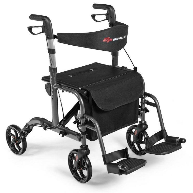 Adjustable Folding Medical Walker Rollator Red Y510