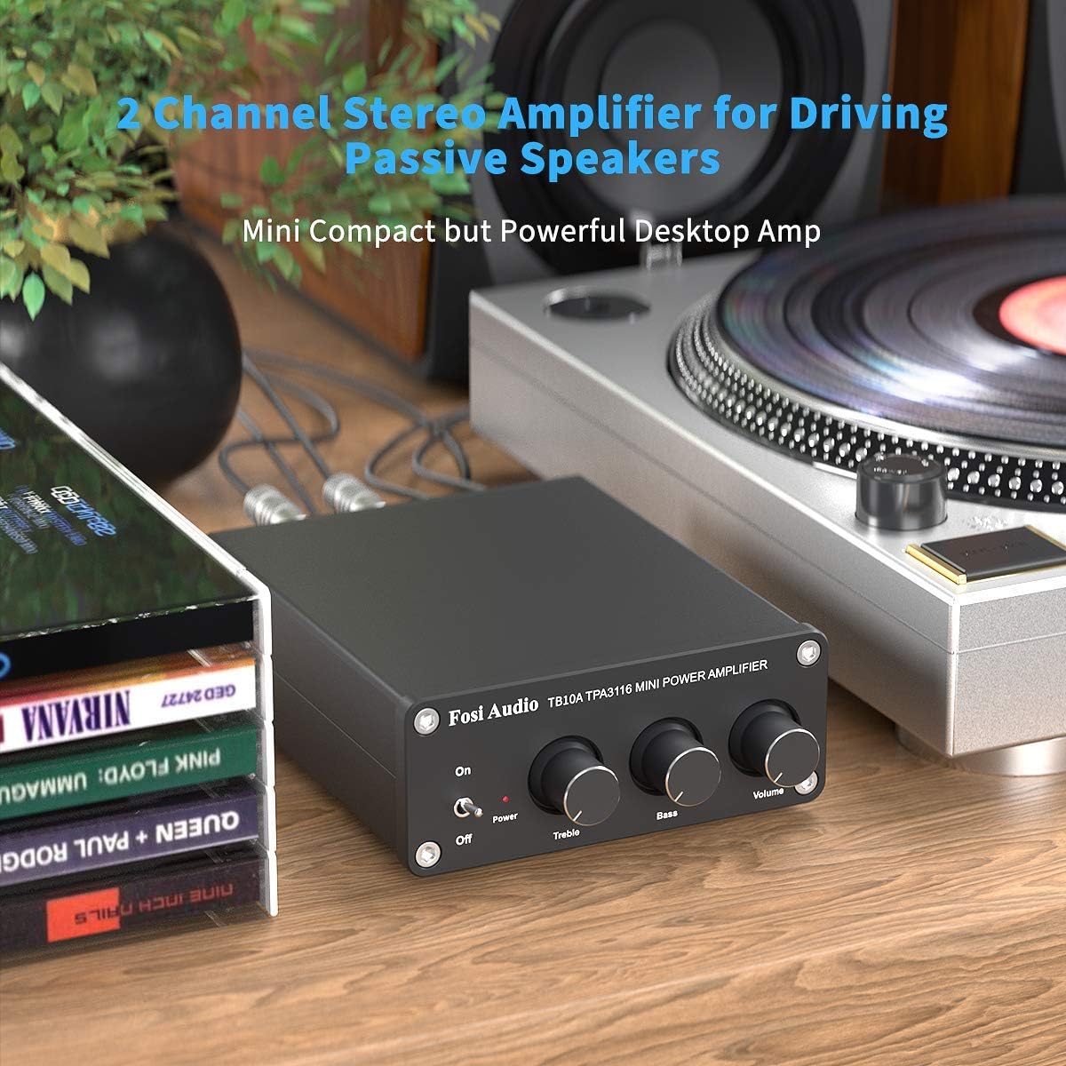 2 Channel Stereo Amplifier for Home Speakers 100W x 2 W8629