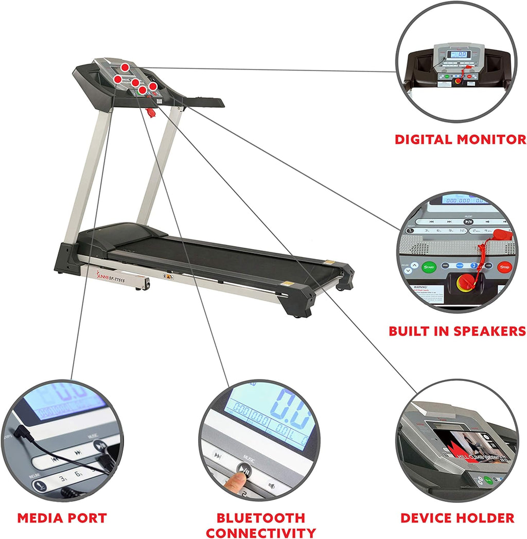Smart Treadmill with Auto Incline, Bluetooth and Pulse Monitor E3677