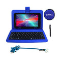 Linsay 7 in. 2GB Ram 16GB Android 10 Quad Core Tablet with Blue Keyboard, Earphones and Stylus Pen